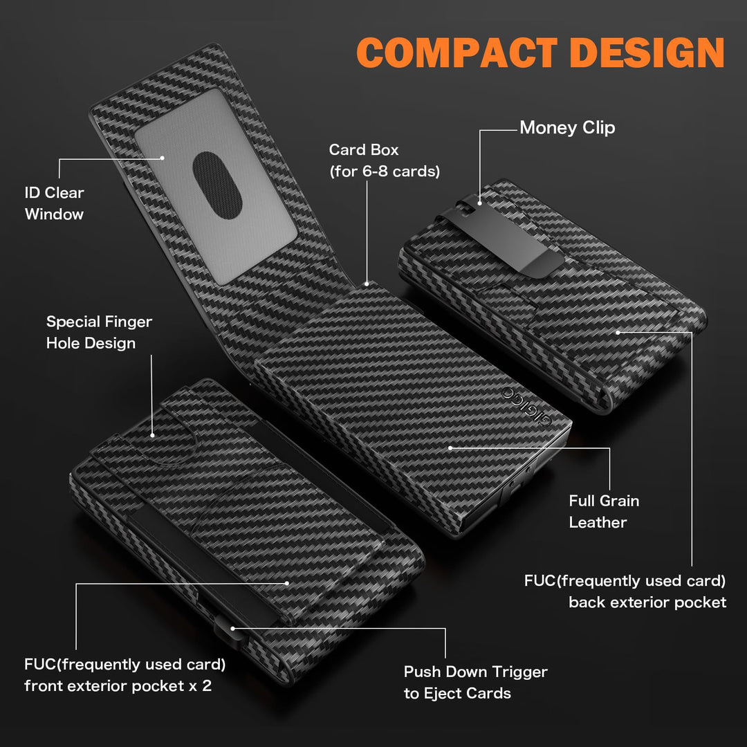 Carbon Fiber Multi-Functional Slim Wallet Bowlift