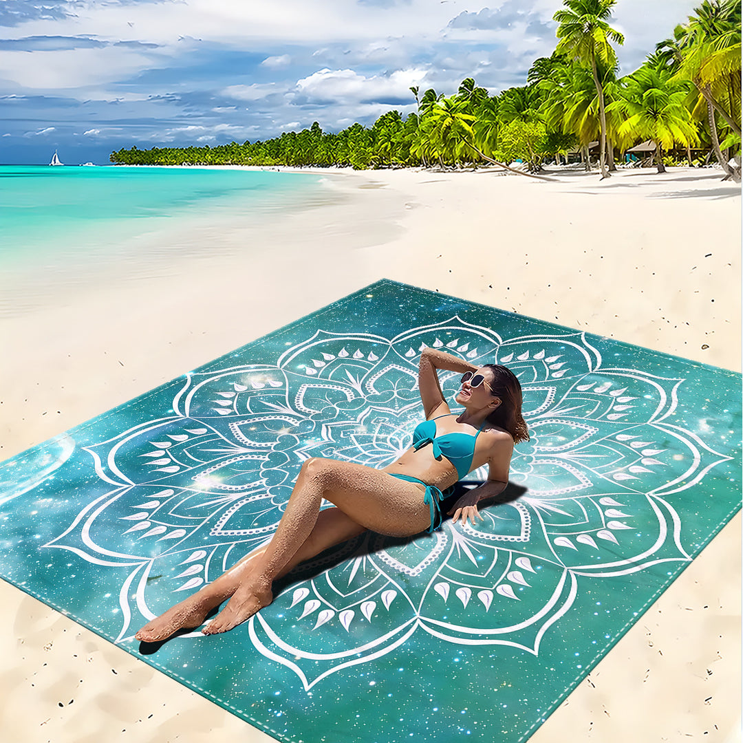 Mandala Design Beach Mat Bowlift