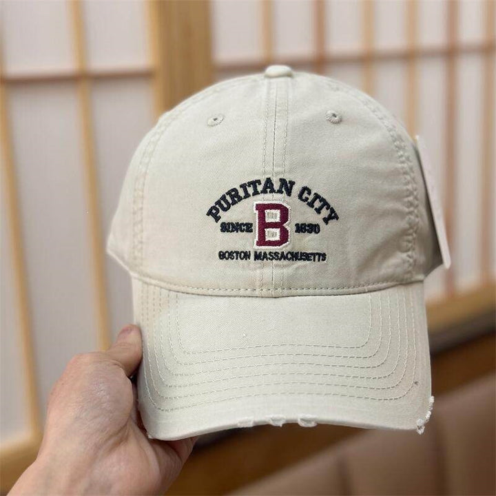 Women's Vintage Distressed Embroidered Baseball Cap Bowlift