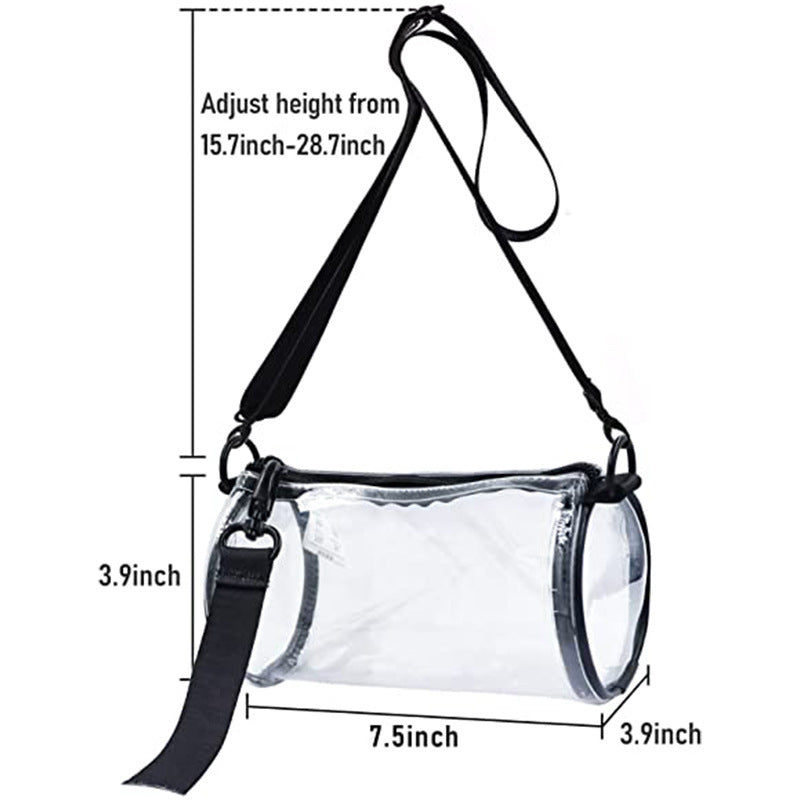 Transparent Handbag with Adjustable Shoulder Strap Bowlift