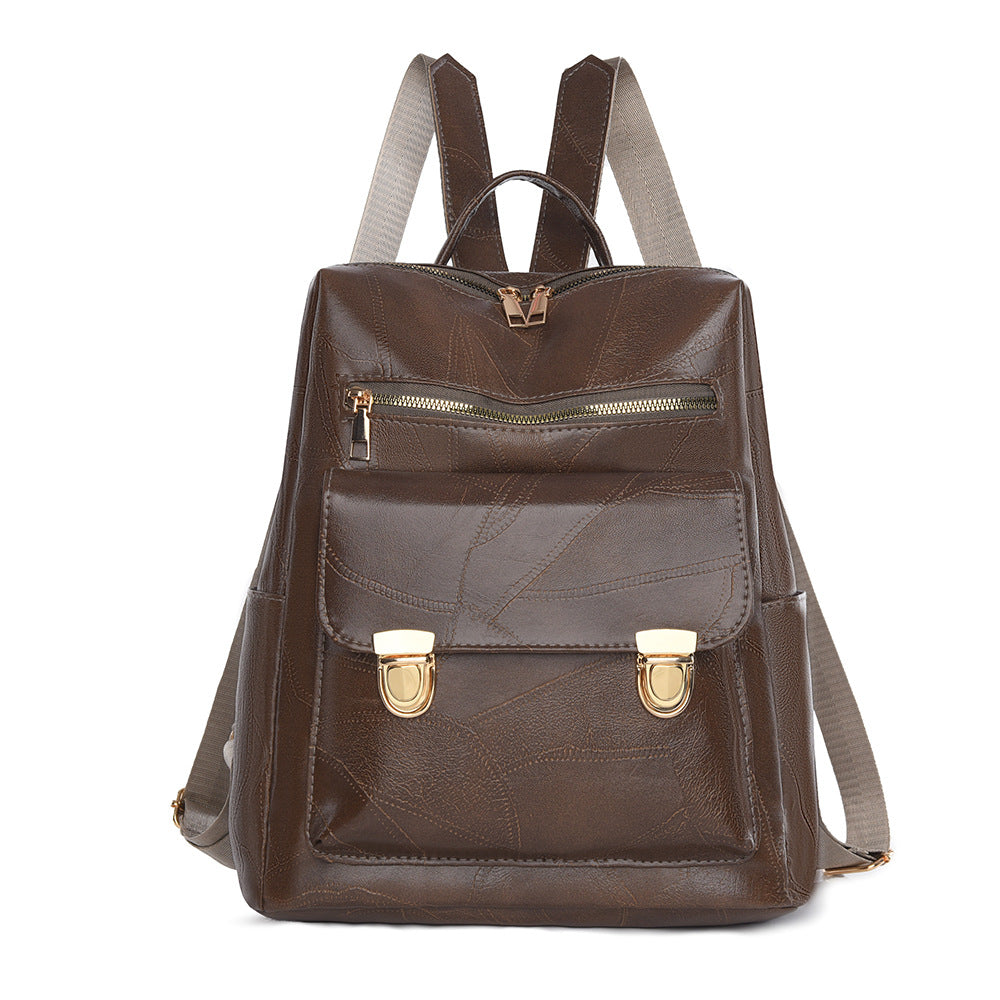 Stylish Leather Backpack Bowlift