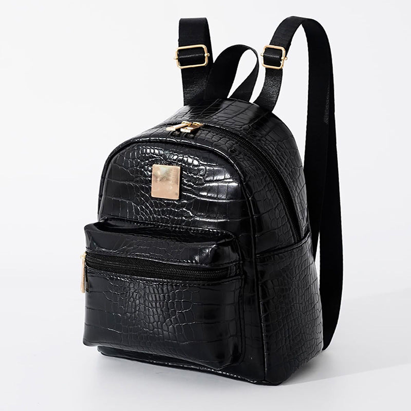 Backpack in Elegant Crocodile Look Bowlift