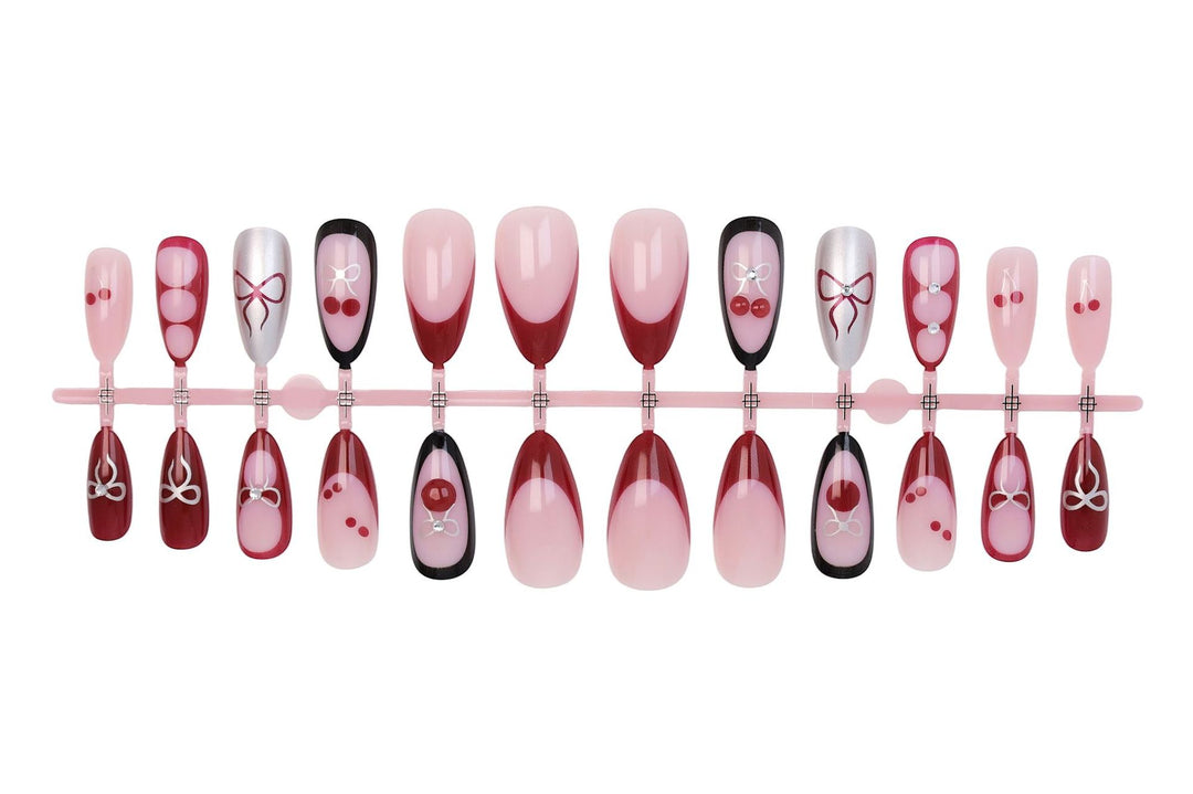 Artificial nail set with unique designs Bowlift