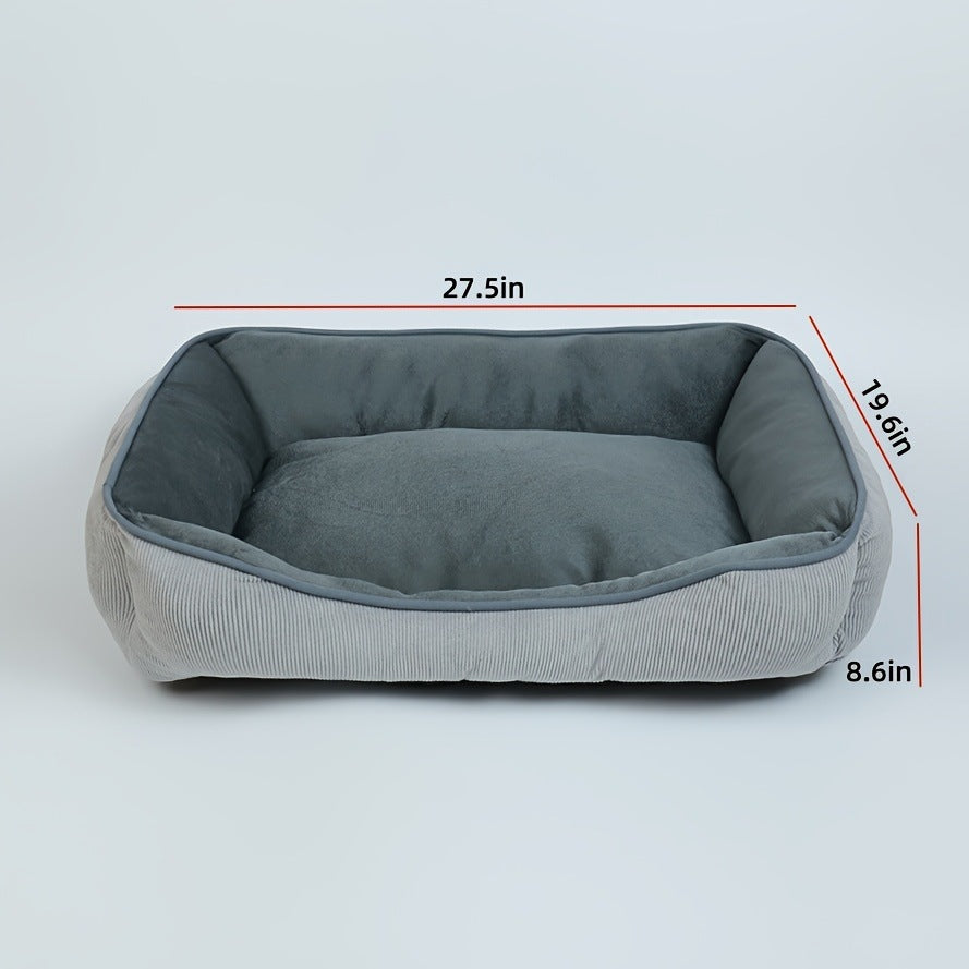 Cozy Corduroy Dog Bed