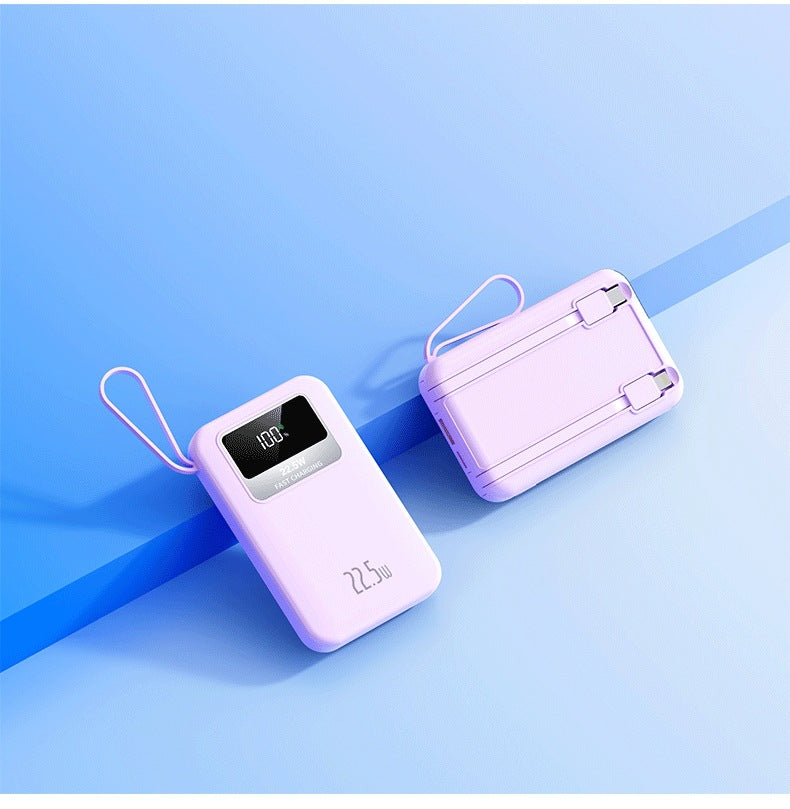 Portable power bank with digital display and intelligent 22.5W fast charging function Bowlift