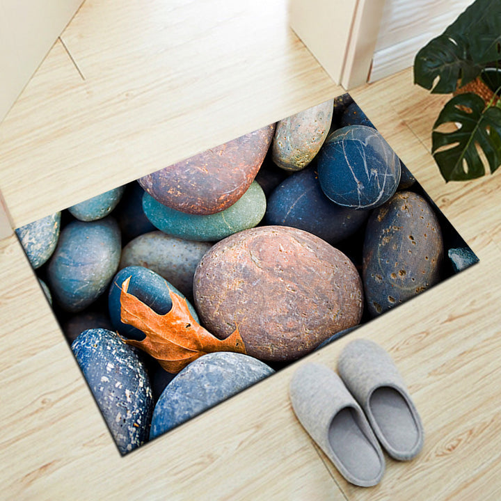 Stone-Inspired Decorative Floor Mat Bowlift