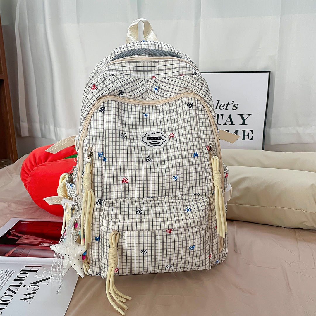 Cute Multi-Pocket Printed Backpack Bowlift