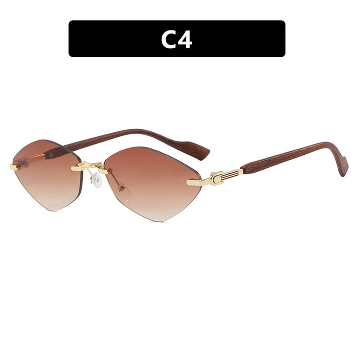 Women's geometric sunglasses with luxurious wooden arms and polarized lenses Bowlift