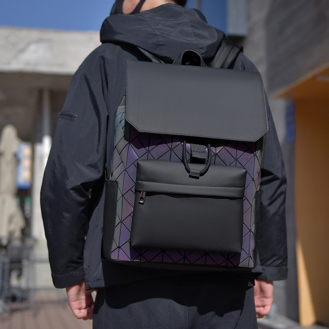 Trendy Geometric Print Backpack Bowlift