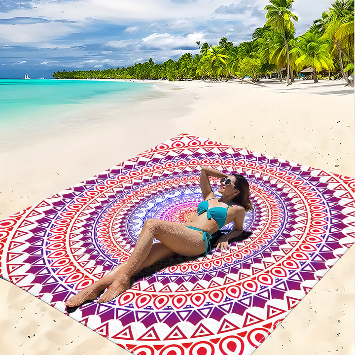 Mandala Design Beach Mat Bowlift