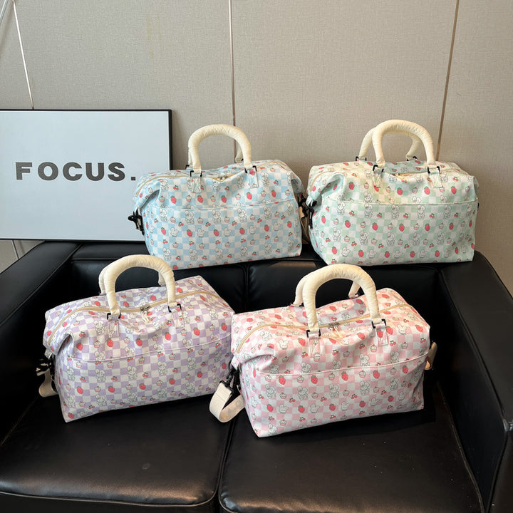 Playful Patterned Travel Duffle Bag Bowlift