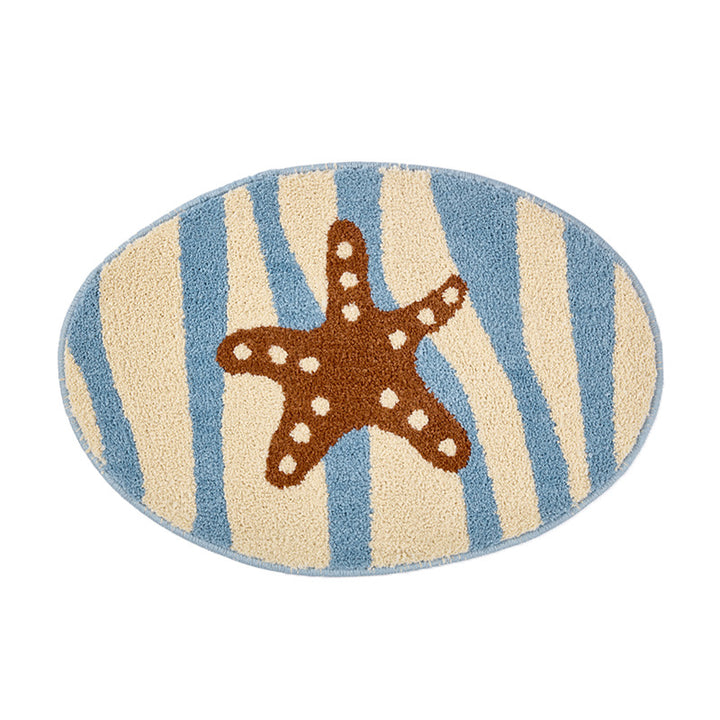 Coastal Starfish Themed Bath Mat