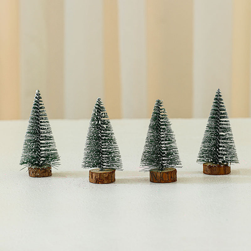 Miniature Christmas Tree Figurines Set Bowlift