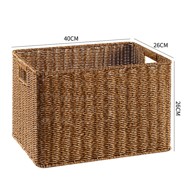 Handcrafted Rectangular Wicker Storage Bin Bowlift