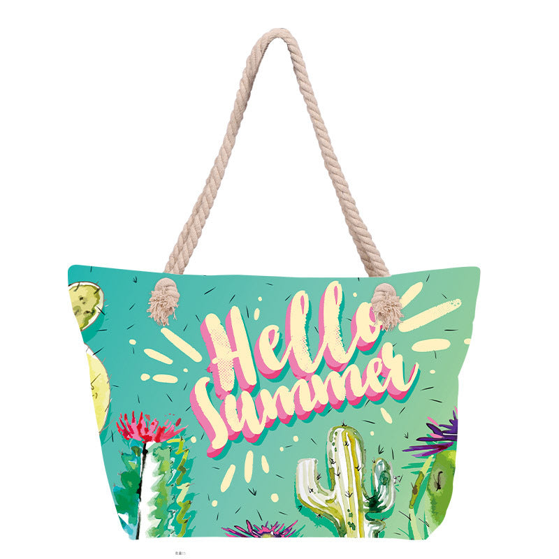 Beach bag with stylish flower design Bowlift