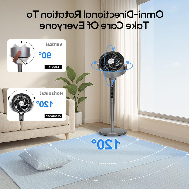 Unisex Stand Fan with Intelligent Control Bowlift