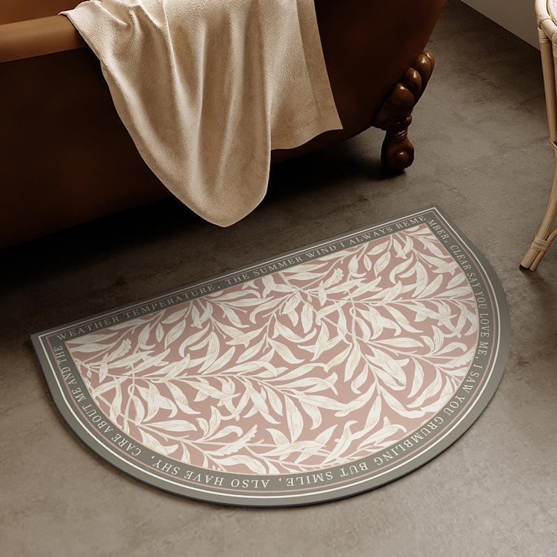 Elegant Floral Design Bath Mat