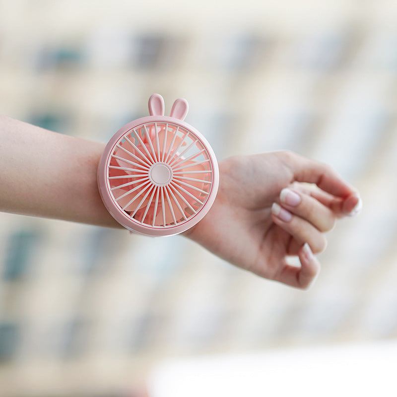Women Portable Hand Fan in Cute Rabbit Design Bowlift