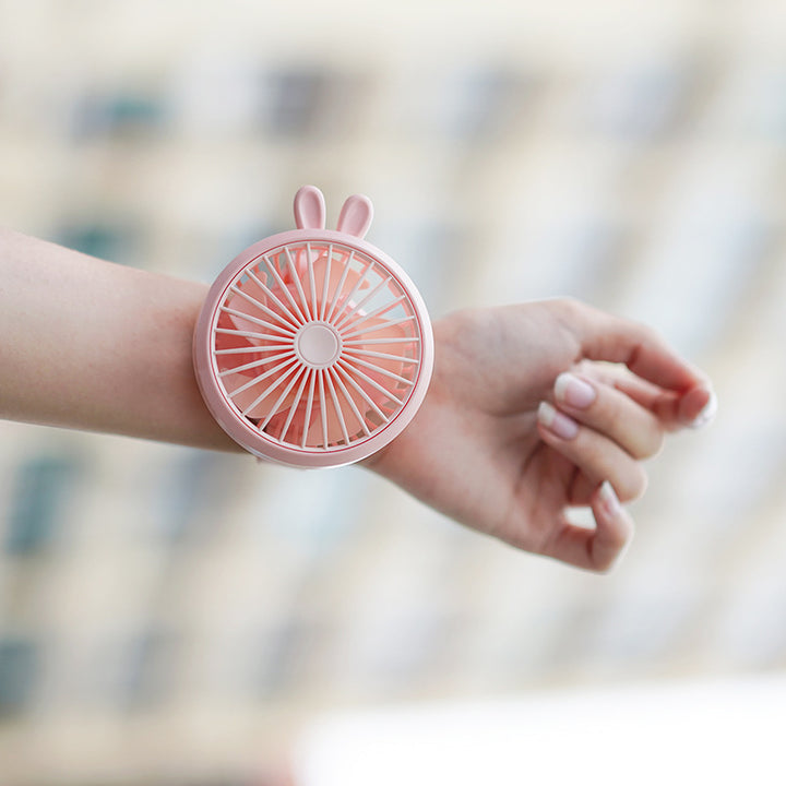 Women Portable Hand Fan in Cute Rabbit Design Bowlift