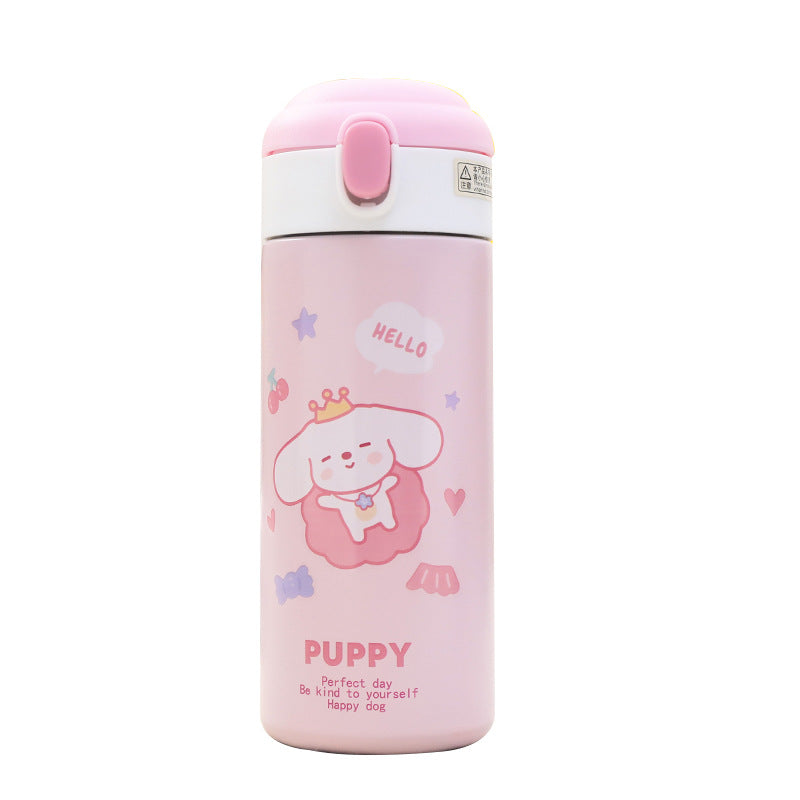 Insulated water bottle with cheerful dog design Bowlift