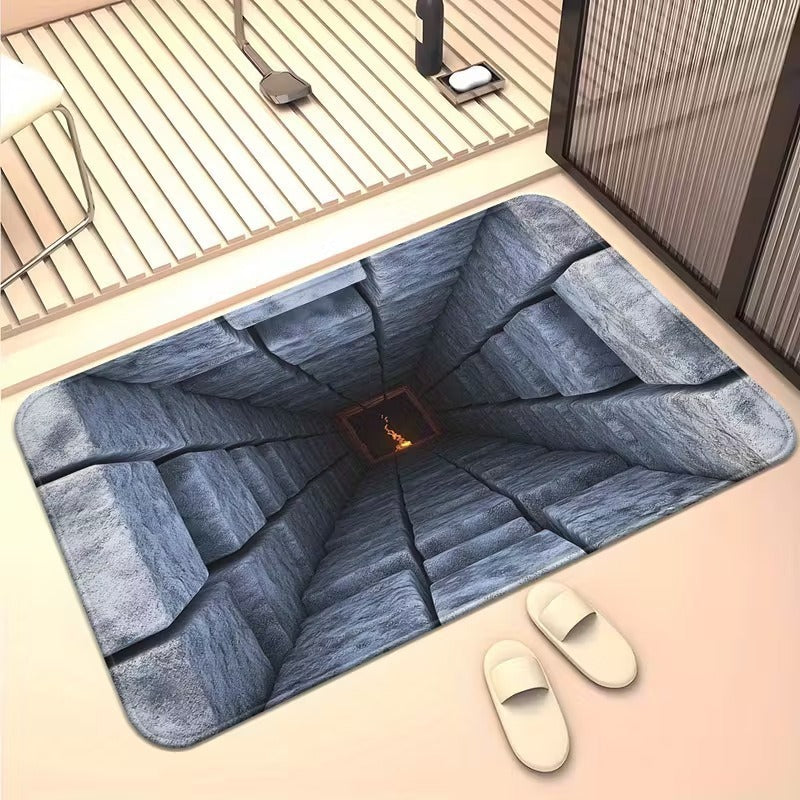 Artistic 3D Cave Scene Area Mat Bowlift