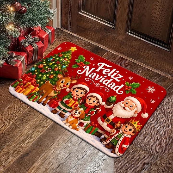 Christmas Themed Welcome Mat Bowlift