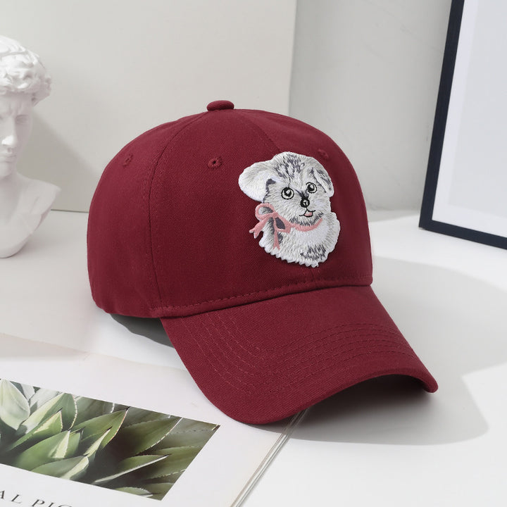 Women's Embroidered Animal Patch Baseball Cap Bowlift
