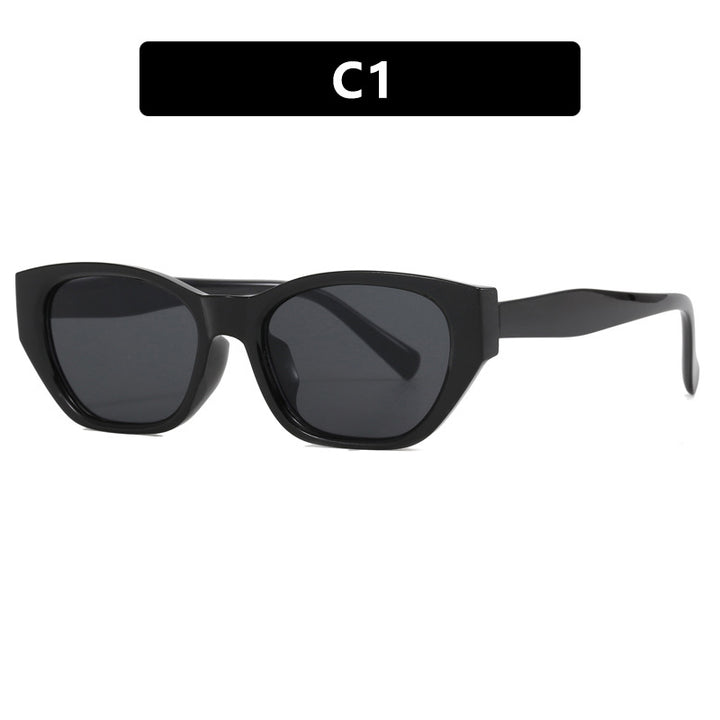Women's futuristic cat-eye sunglasses with transparent frame and comfortable UV protection Bowlift