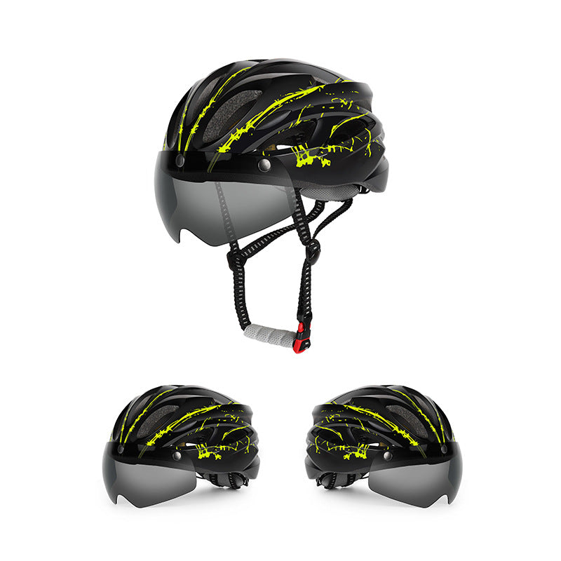Aerodynamic Cycling Helmet with Integrated Visor Bowlift