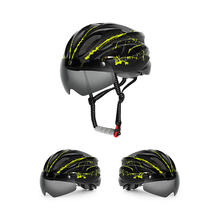 Aerodynamic Cycling Helmet with Integrated Visor Bowlift
