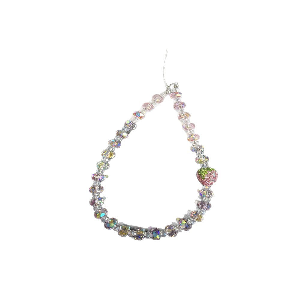 Charming Strawberry Crystal Beaded Necklace Bowlift