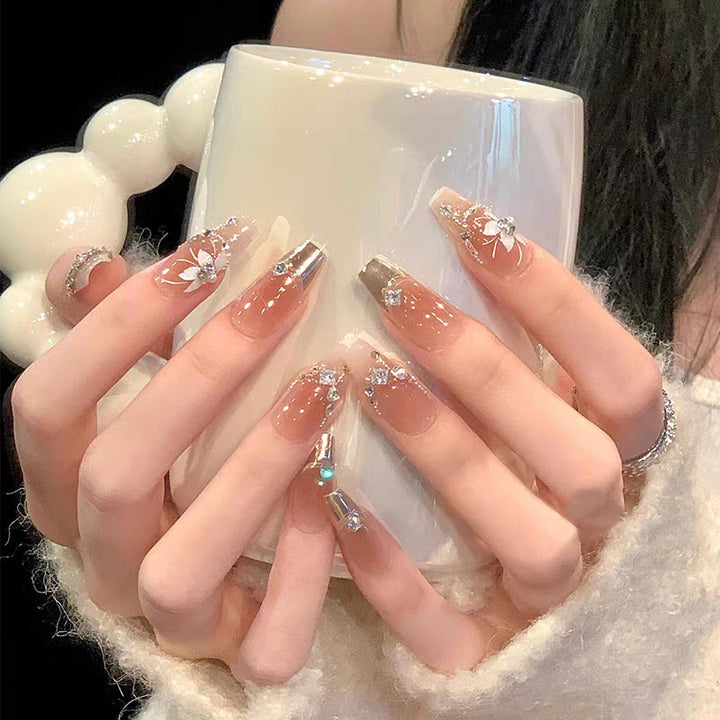 Elegant Glossy Gel Nail Extensions