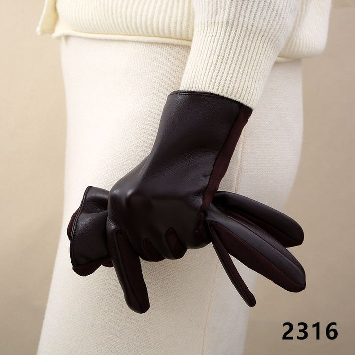 Luxurious Leather Touchscreen Gloves Bowlift