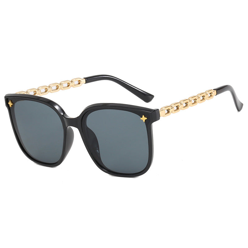 Women's fashionable sunglasses with trendy chain frame Bowlift