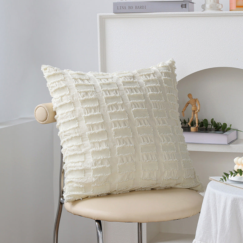 Patterned decorative cushion with textured chenille surface Bowlift