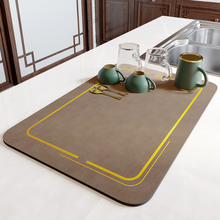 Vintage Mosaic Kitchen Counter Mat Bowlift