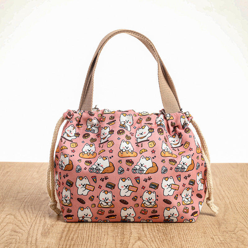 Drawstring Cat-Themed Storage Bag Bowlift