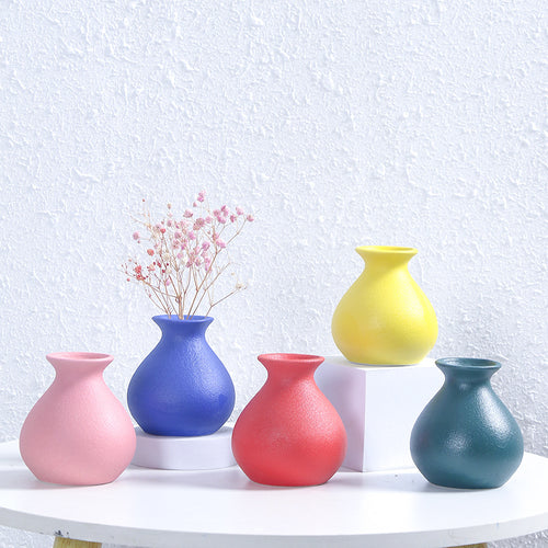 Modern Textured Ceramic Decorative Flower Vase Bowlift
