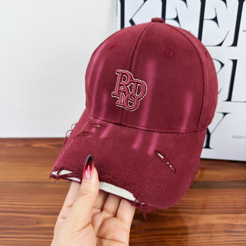Women's Distressed Classic Cotton Baseball Cap Bowlift