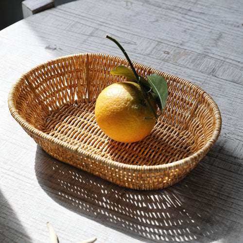 Unisex Rectangular Braided Basket with Ergonomic Design Bowlift