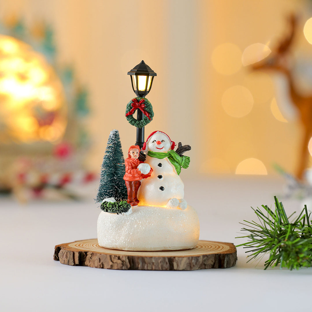 LED Light-Up Snowman Figurine Bowlift