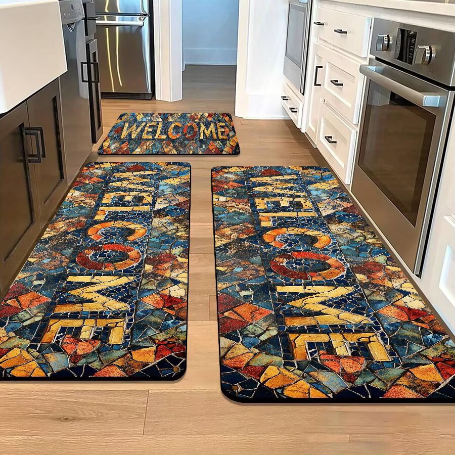 Stone-Inspired Decorative Area Mat Bowlift