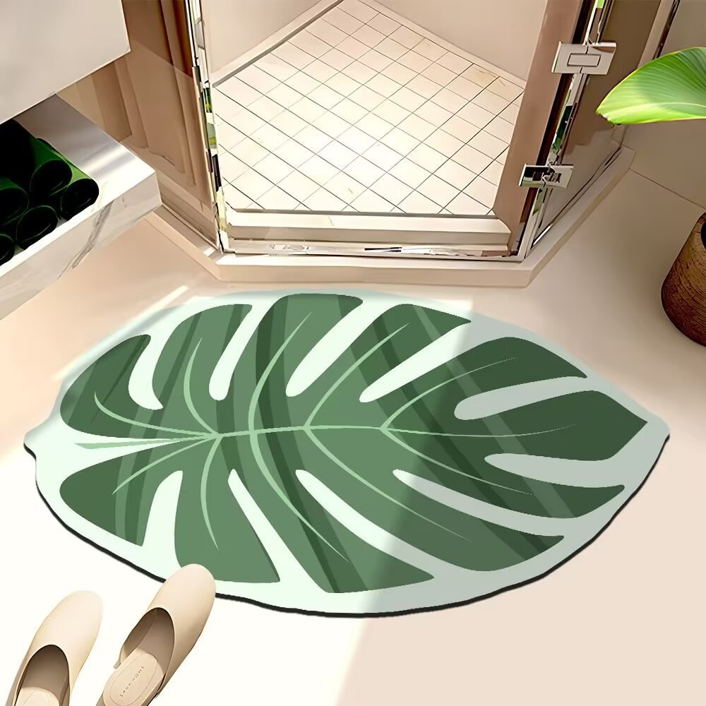 Leaf-Shaped Bath Mat Bowlift