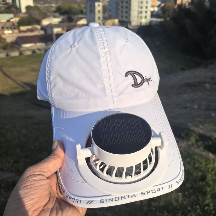 Multifunctional Basketball Cap with Removable Solar Fan and Adjustable Brim Bowlift