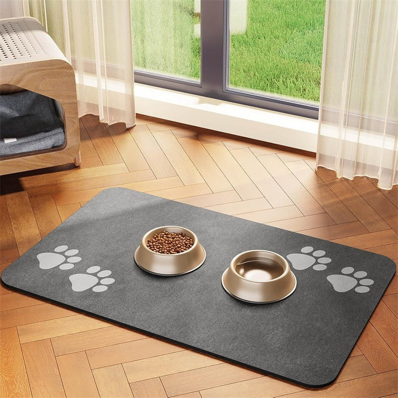 Extra large waterproof silicone pet feeding mat with non-slip backing Bowlift