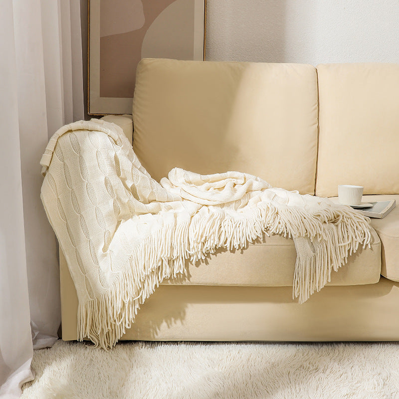 Cozy Textured Throw Blanket Bowlift