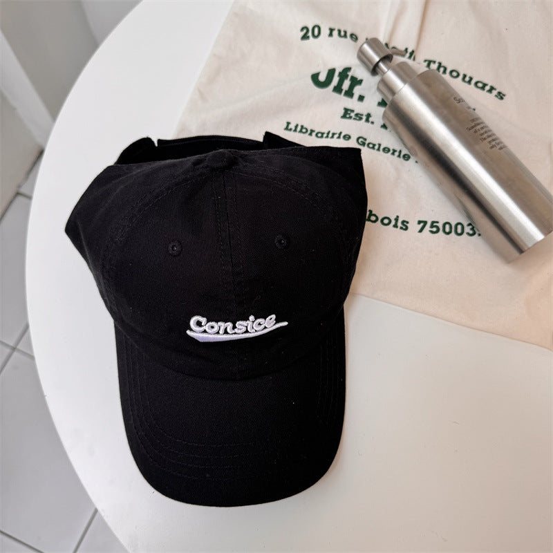 Unisex Casual Embroidered Cotton Cap Bowlift