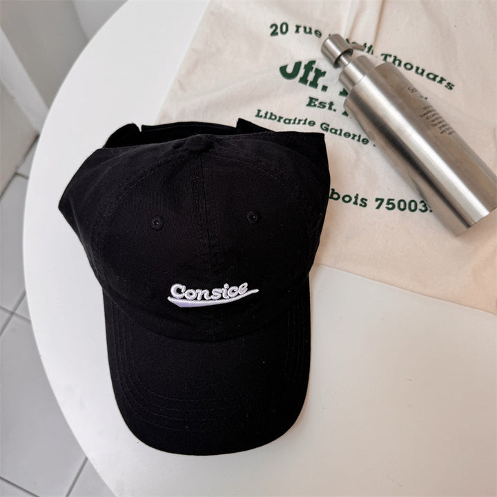 Unisex Casual Embroidered Cotton Cap Bowlift