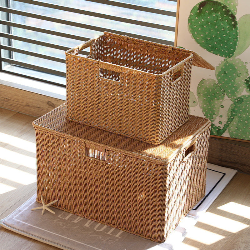 Unisex Multifunctional Storage Box made of natural wicker Bowlift