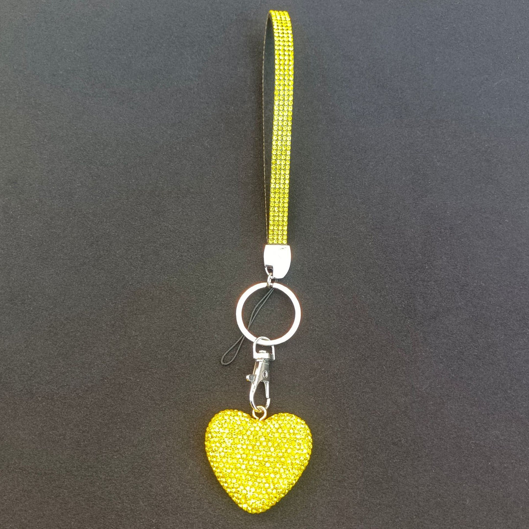 Rhinestone Heart Keychain Bowlift